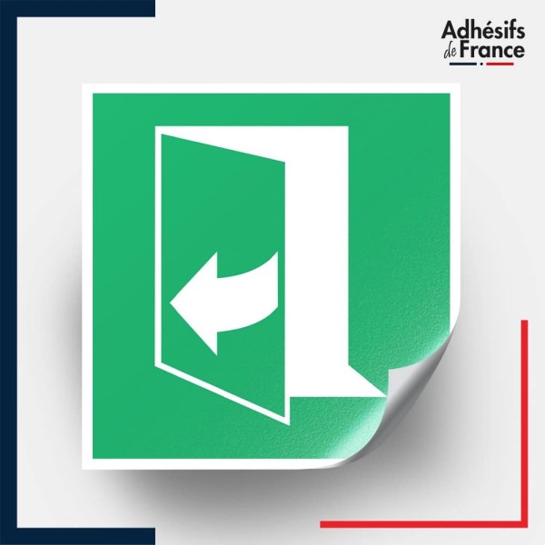 étiquettes adhésives norme iso 7010  ouvrir la porte en tirant à partir de sa droite