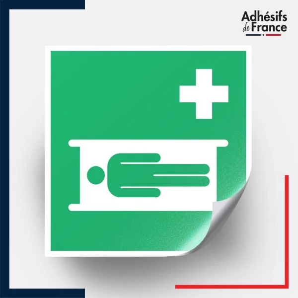 sticker autocollant norme iso 7010 Civière