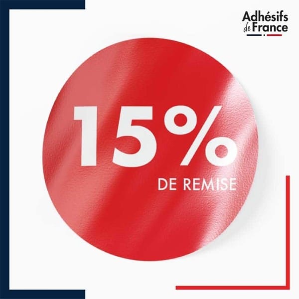 Etiquette remise 15%