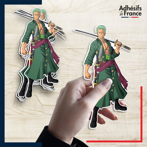 autocollant petit format One Piece - Zoro