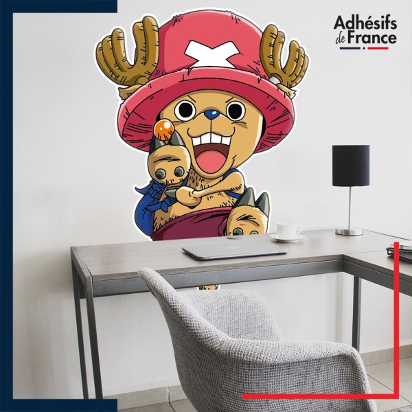 Adhésif grand format One Piece - Tony Tony Chopper chapeau rose