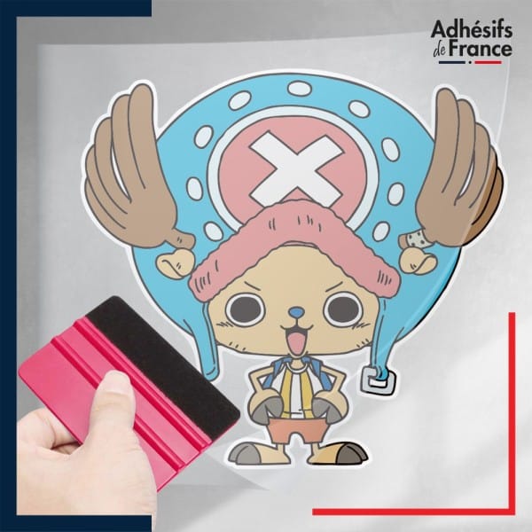 stickers sous film transfert One Piece - Tony Tony Chopper chapeau bleu