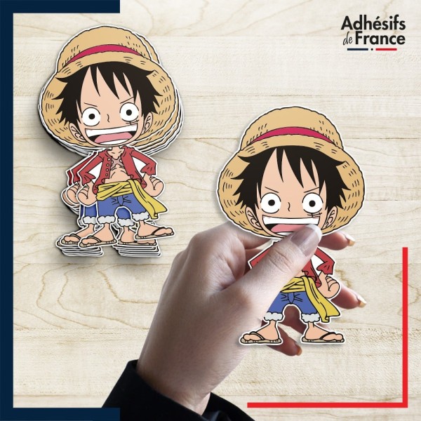 autocollant petit format One Piece - Chibi Luffy