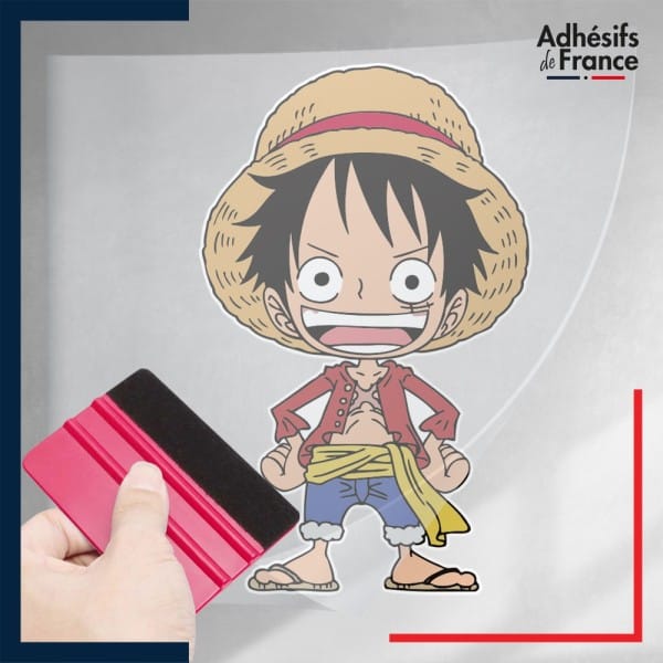 stickers sous film transfert One Piece - Chibi Luffy