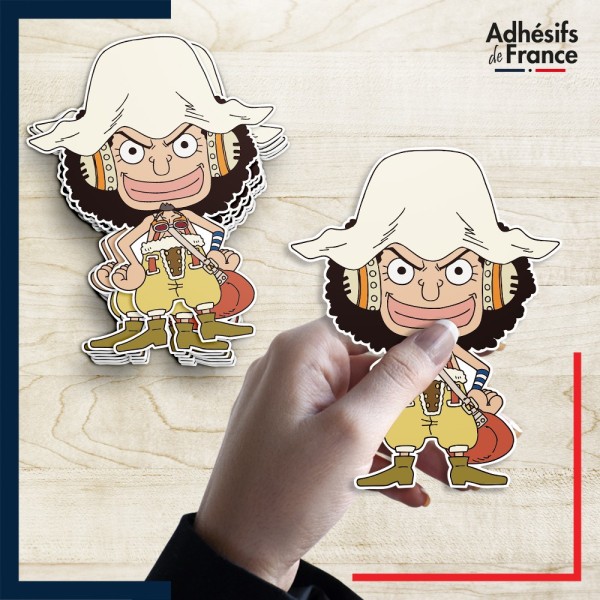 autocollant petit format One Piece - Chibi Usopp