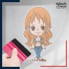 stickers sous film transfert One Piece - Chiibi Nami