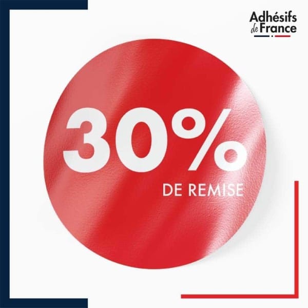 Etiquette remise 30%