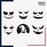 Sticker Visages Halloween