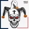 Sticker Tête squelette Halloween