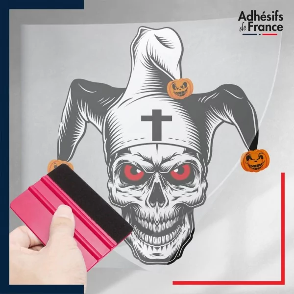 Adhésif Halloween sous film transfert Tête squelette Halloween
