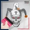 Adhésif Halloween sous film transfert Tête squelette Halloween