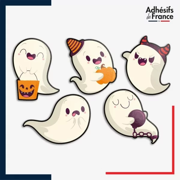 Stickers Set de 5 fantômes amusants