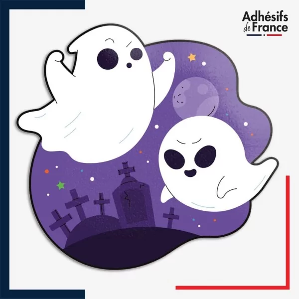 Sticker Fantômes rigolos dans un cimetière