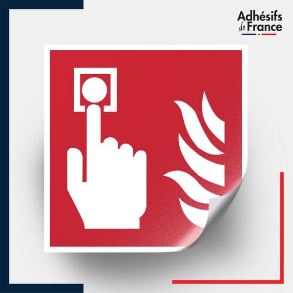 étiquettes adhésives norme iso 7010 Point d'alarme incendie