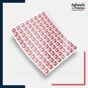 Planche de 96 pictogrammes norme iso 7010 Extincteur d’incendie fixe