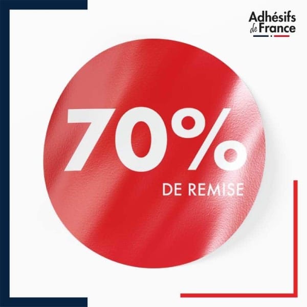 Etiquette remise 70%