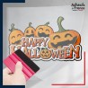 Adhésif Halloween sous film transfert Happy Halloween et citrouilles amusantes