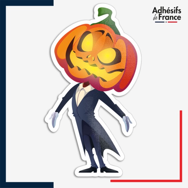 Sticker Monsieur citrouille d'Halloween