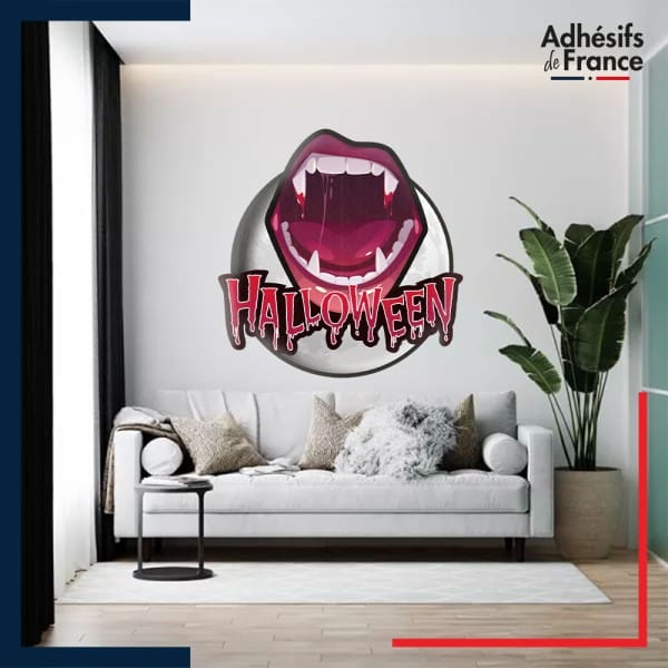 Autocollant ambiance Halloween Dents de vampire Halloween