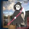 Sticker sur vitre Halloween Squelette faucheuse