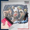 stickers sous film transfert One Piece - Rassemblement de l'équipage (Luffy, Zoro, Sanji, Nami et Usopp)