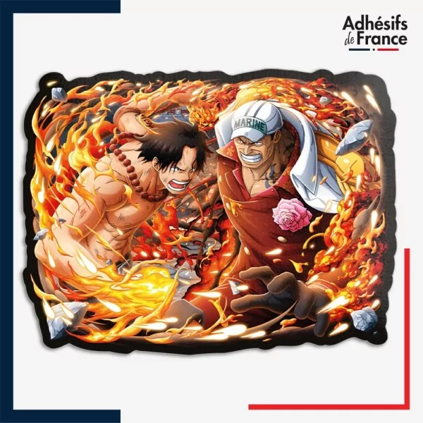 Sticker One Piece - Ace vs Akainu