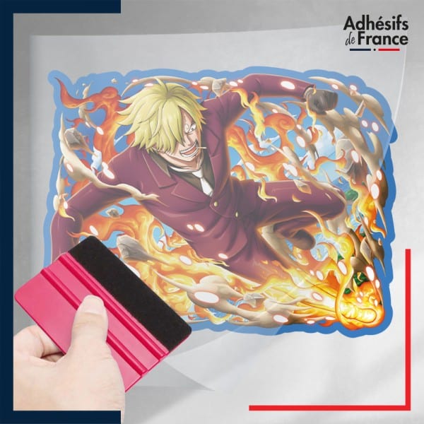 stickers sous film transfert One Piece - Sanji diable jambe