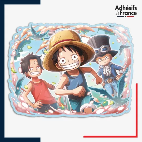Sticker One Piece - Luffy, Ace et Sabo enfants