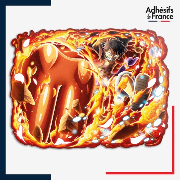 Sticker One Piece Luffy Gear 3 Red Hawk