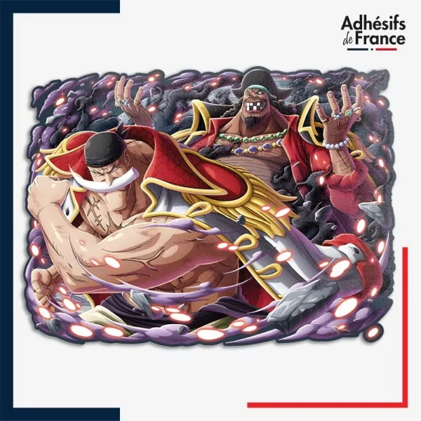 Sticker One Piece - Barbe Blanche vs Barbe Noire