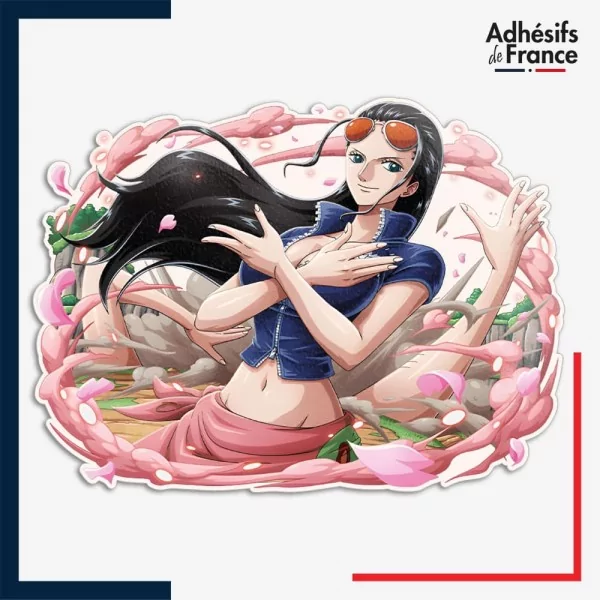 Sticker One Piece - Nico Robin Technique Dos Fleurs