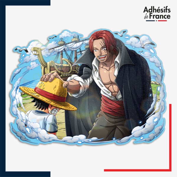 Sticker One Piece - Shanks et Luffy enfant