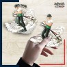 autocollant petit format One Piece - Zoro membre de l'équipage du chapeau de paille