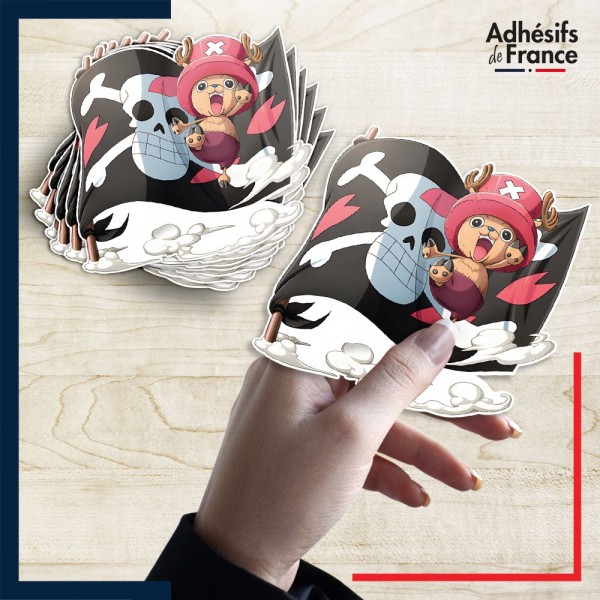 autocollant petit format One Piece - Tony Tony Chopper membre de l'équipage du chapeau de paille