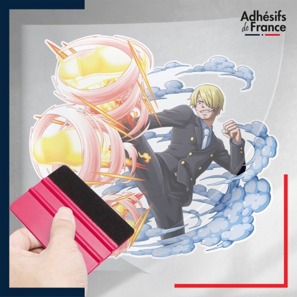stickers sous film transfert One Piece - Sanji membre de l'équipage du chapeau de paille