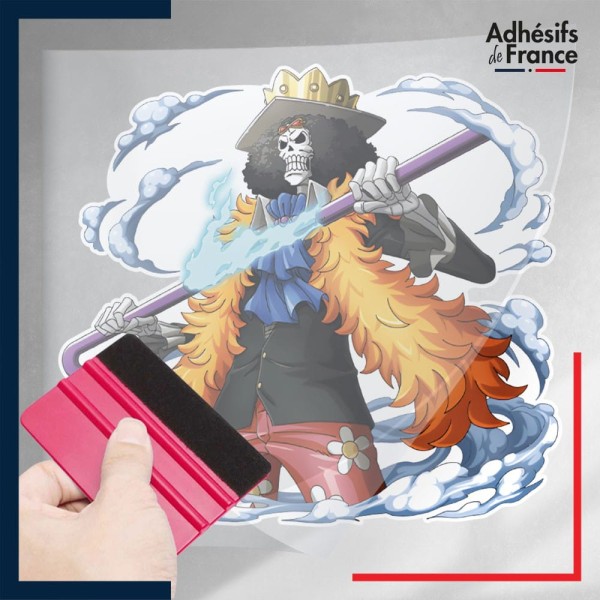 stickers sous film transfert One Piece - Brook membre de l'équipage du chapeau de paille