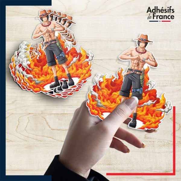 autocollant petit format One Piece - Ace