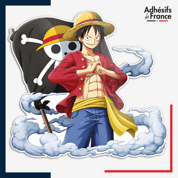 Sticker One Piece - Luffy Capitaine des Mugiwara