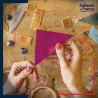 Adhésif  de couleur transparent création vitrail Pink