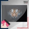 adhésif autocollant sous film transfert animaux Tigre sur fond noir