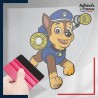 stickers sous film transfert La Pat' Patrouille - Chase membre Paw Patrol