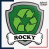 Sticker La Pat' Patrouille - Blason de Rocky