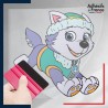 stickers sous film transfert La Pat' Patrouille - Everest membre Paw Patrol