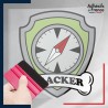 stickers sous film transfert La Pat' Patrouille - Symbole de Tracker