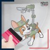 stickers sous film transfert La Pat' Patrouille - Everest membre Paw Patrol