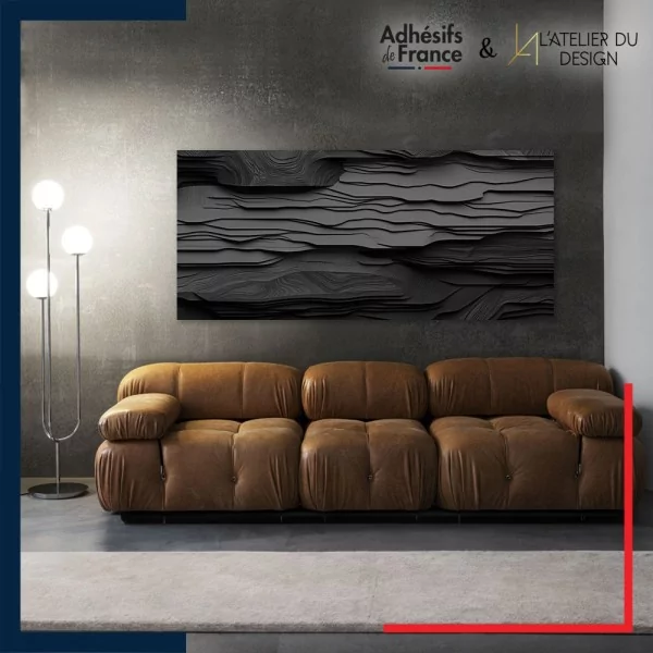 Tableau aluminium sur mur décor Art contemporain - Ardoise