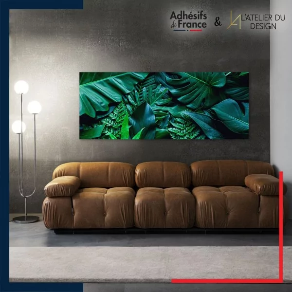 Tableau aluminium sur mur décor Nature - Feuillage