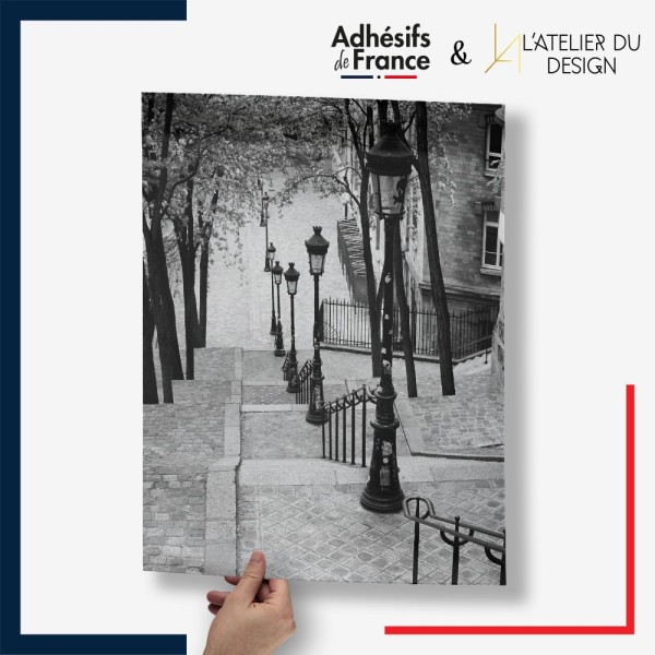 Adhésif Nature - Noir et Blanc - Rue de Paris