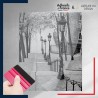 adhésif autocollant sous film Noir et Blanc - Rue de Paris