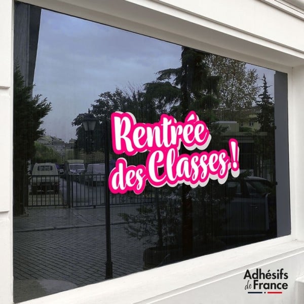 Sticker c'est la rentrée des classes Rose